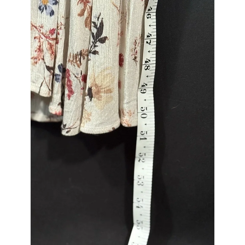 Abercrombie & Fitch Floral Maxi Sundress‎ Tie Neckline Buttons Flowy Womens S